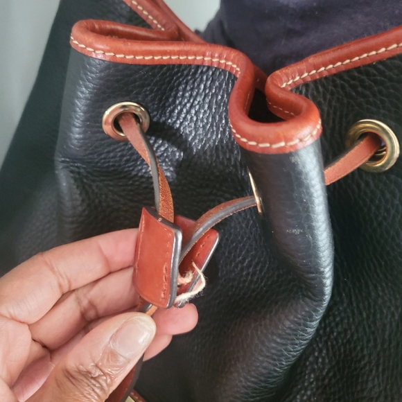 Dooney & Bourke Drawstring Leather Bucket Bag - Picture 6 of 8